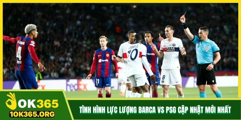 Tình hình lực lượng Barca vs PSG cập nhật mới nhất